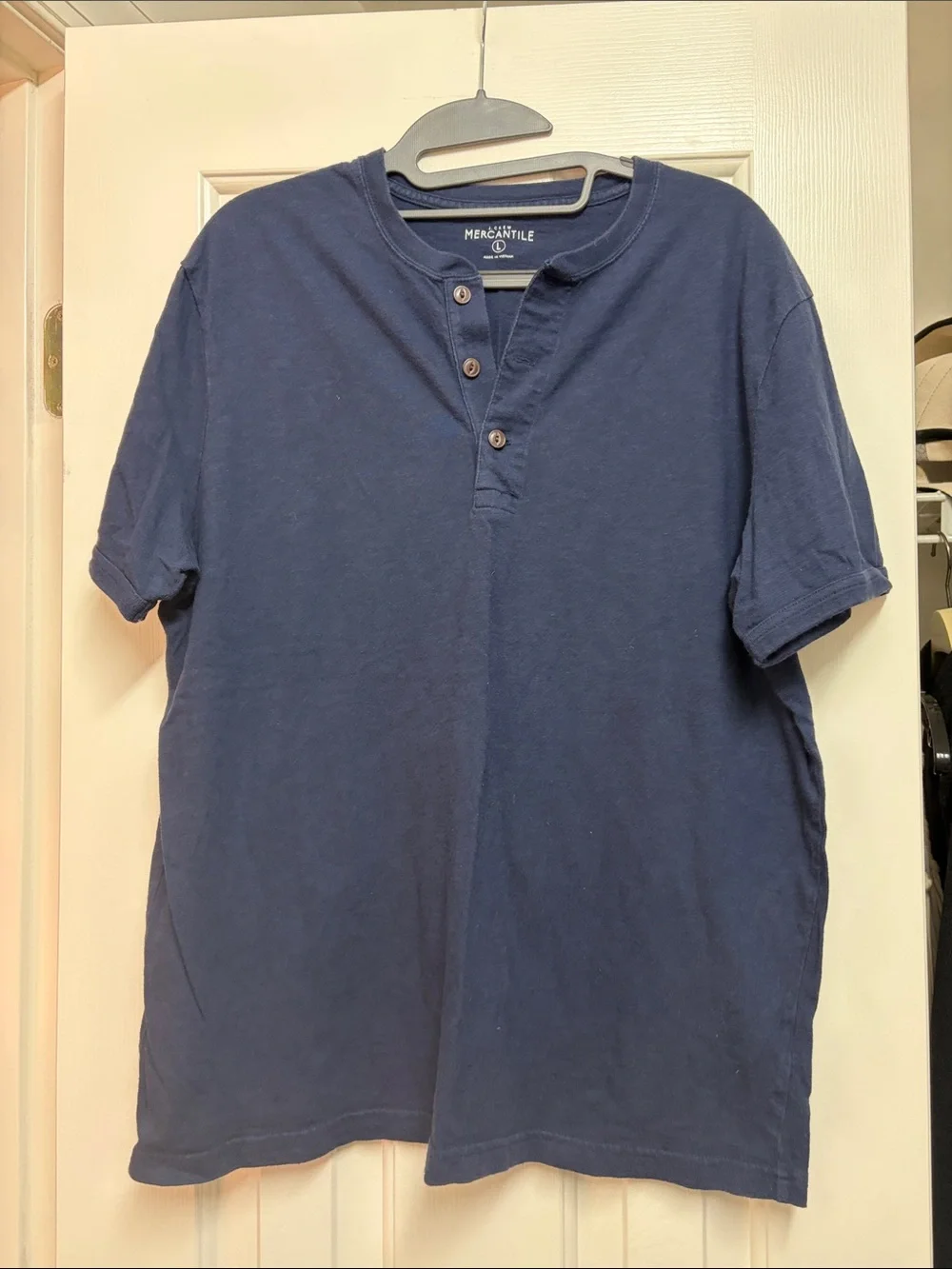 3-Pack Men’s Short Sleeve Tees & Henley in Navy, Light Blue, Sage