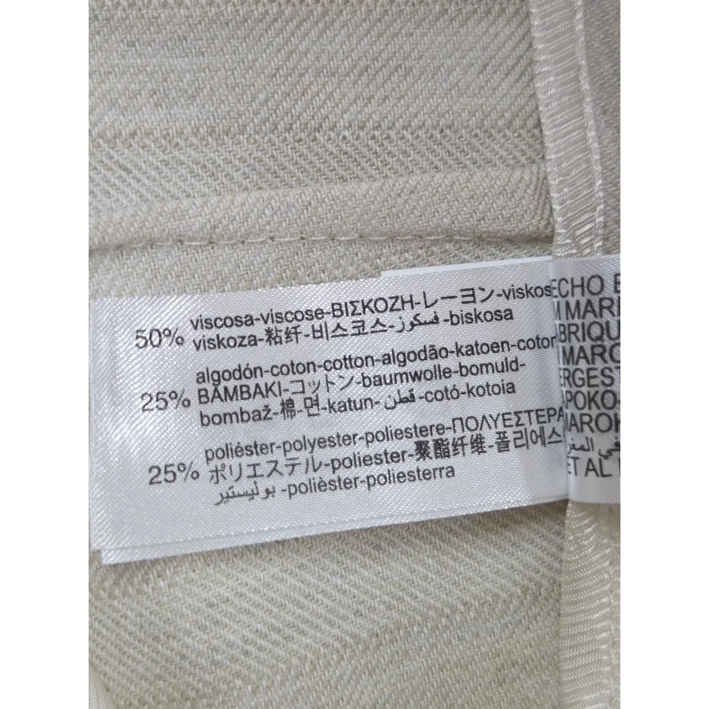 Zara Cream Wide-Leg Trousers, S
