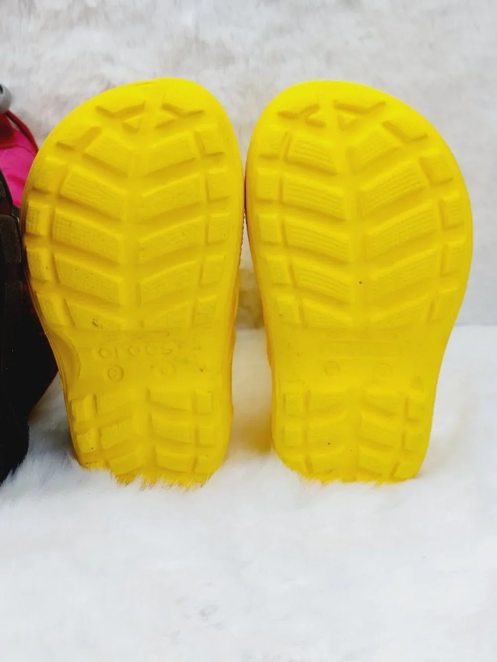 Set of 3 The North Face Sorel Crocs Girl's Pink Blue Yellow Winter Boots Size 6