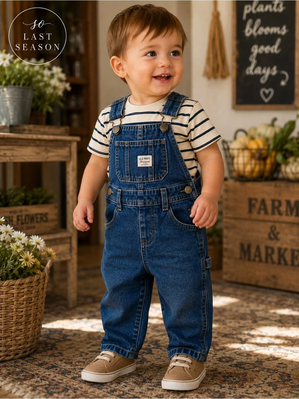 Old Navy Workwear Denim Carpenter Overalls Baby 18-24M