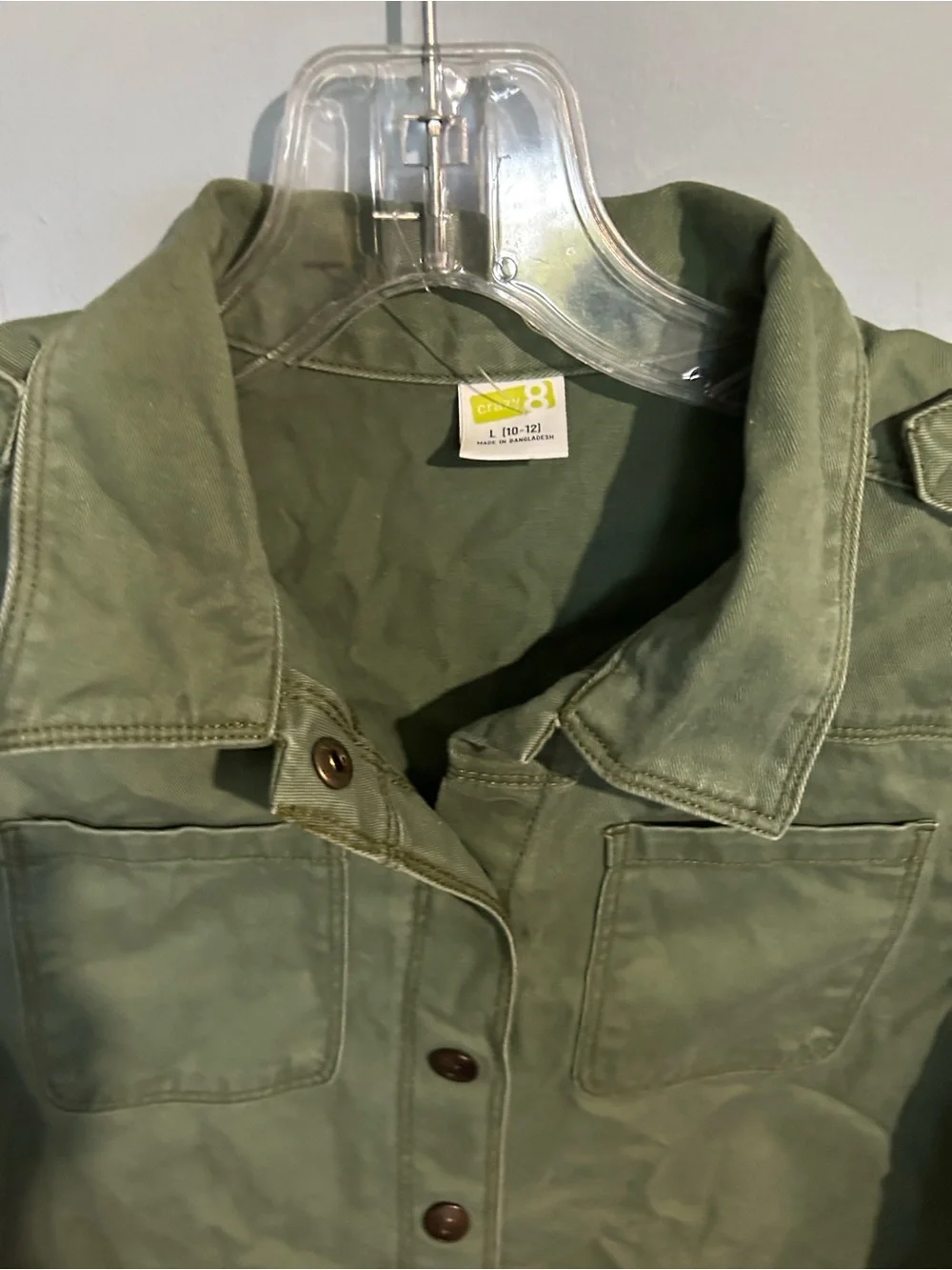 💐 10 for $50  The Children's Place Olive Green Utility Jacket for Kids