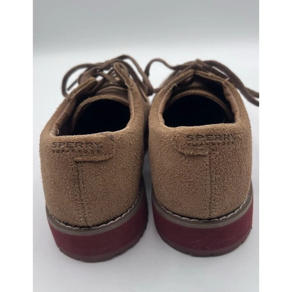 Sperry Top-Sider Tevin Boys Brown Suede Oxfords Youth Size 2 6353684 Preppy