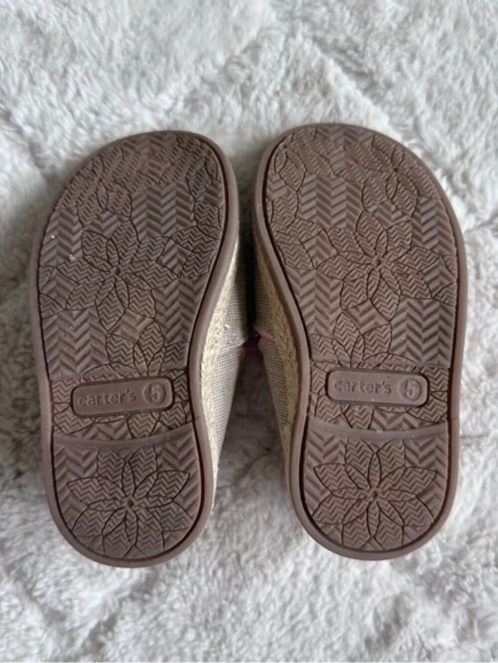 Carters | Cream and Pink Ice Cream Cone Ari Espadrille Shoes | Size 5 Toddler
