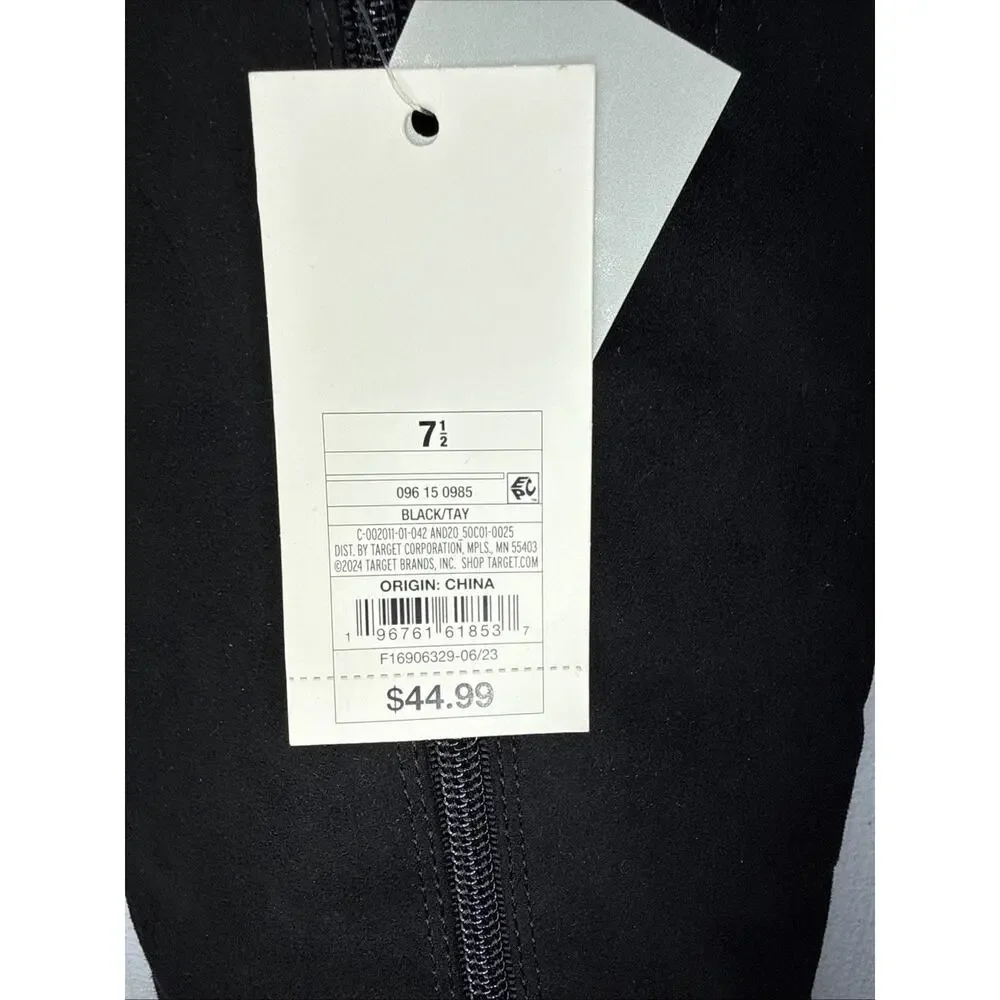 A New Day Women's Tay Tall Dress Boots Black Size 7.5