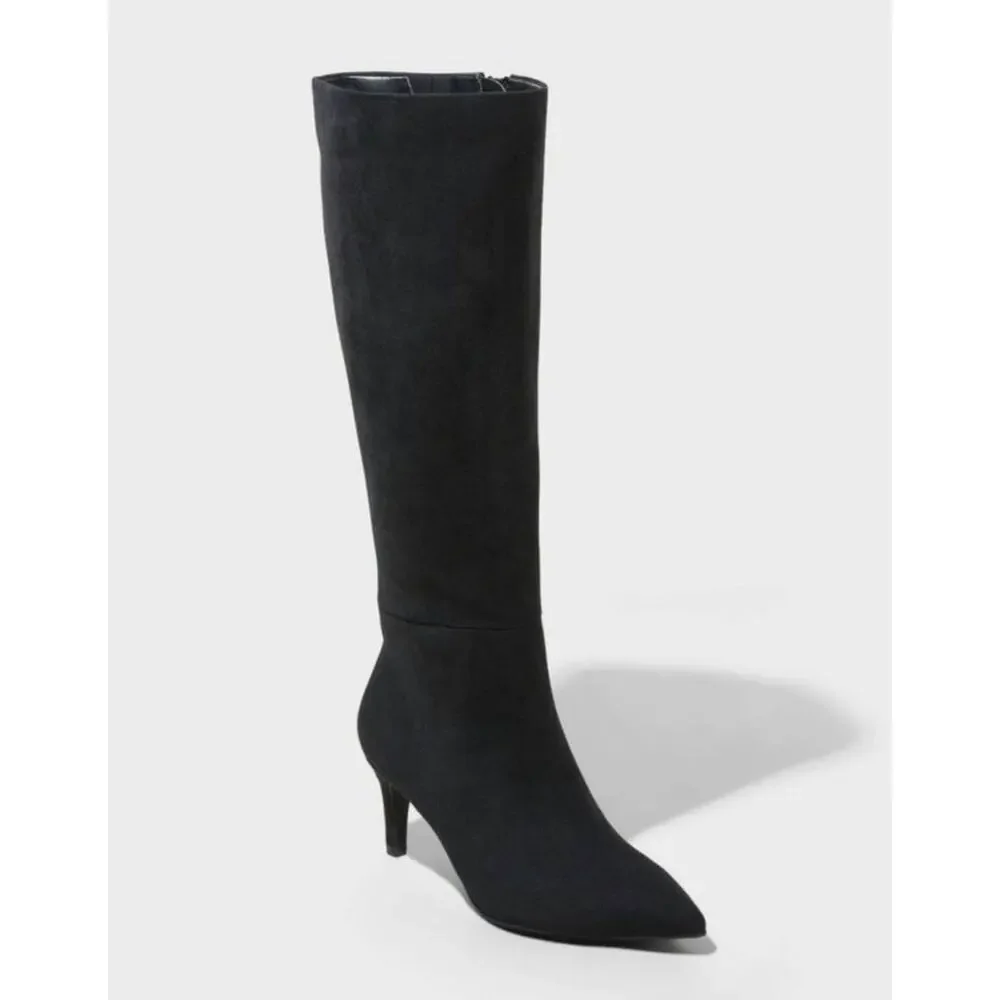 A New Day Women's Tay Tall Dress Boots Black Size 7.5