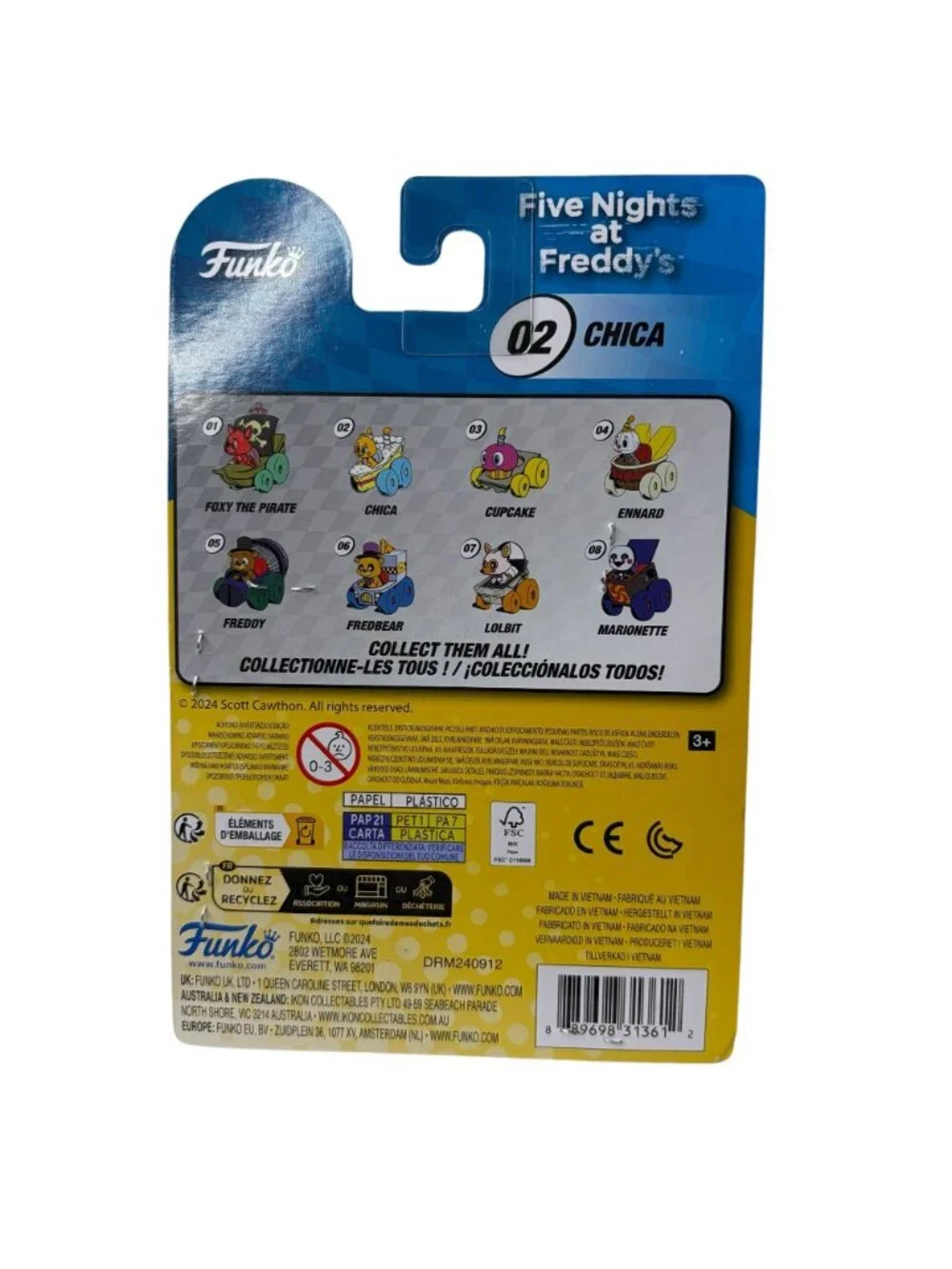 Funko Racers Five Nights At Freddy's Chica Die Cast Vehicle 2018 Toy 02 Birthday