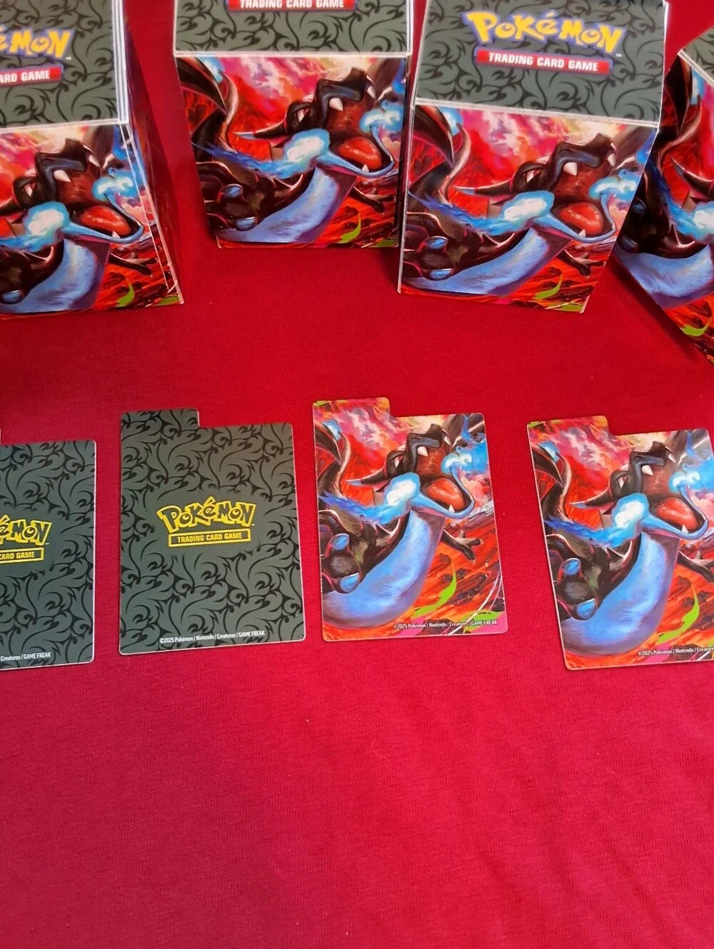 2025 Pokémon Charizard X Deck Boxes Set of Six With Dividers NM-MINT