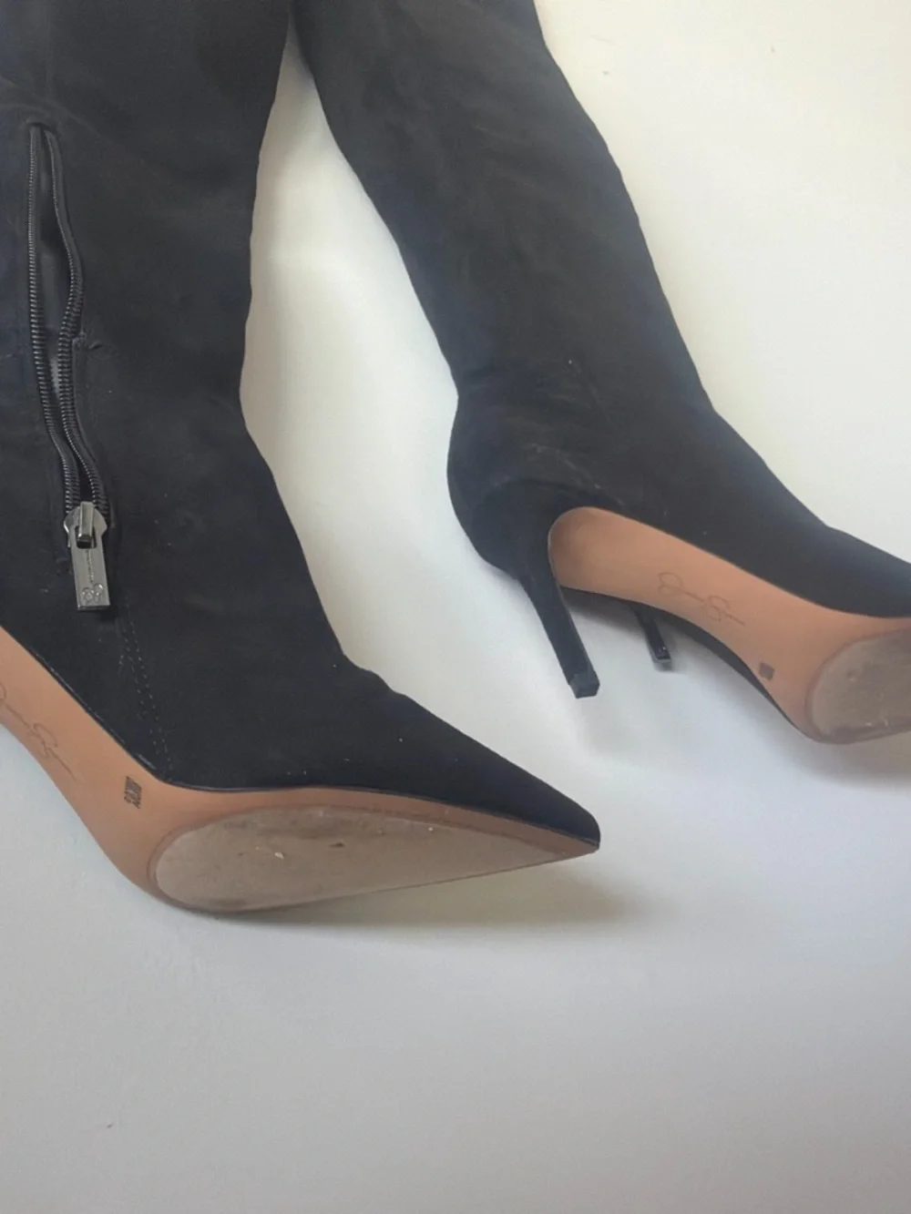 Jessica Simpson Black Over-the-Knee Pointed-Toe Stiletto Boots