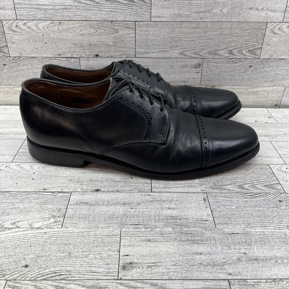 Allen Edmonds Clifton Black‎ Leather Cap Toe Oxford Dress Shoes Men Size 10D