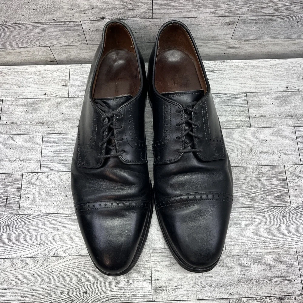 Allen Edmonds Clifton Black‎ Leather Cap Toe Oxford Dress Shoes Men Size 10D