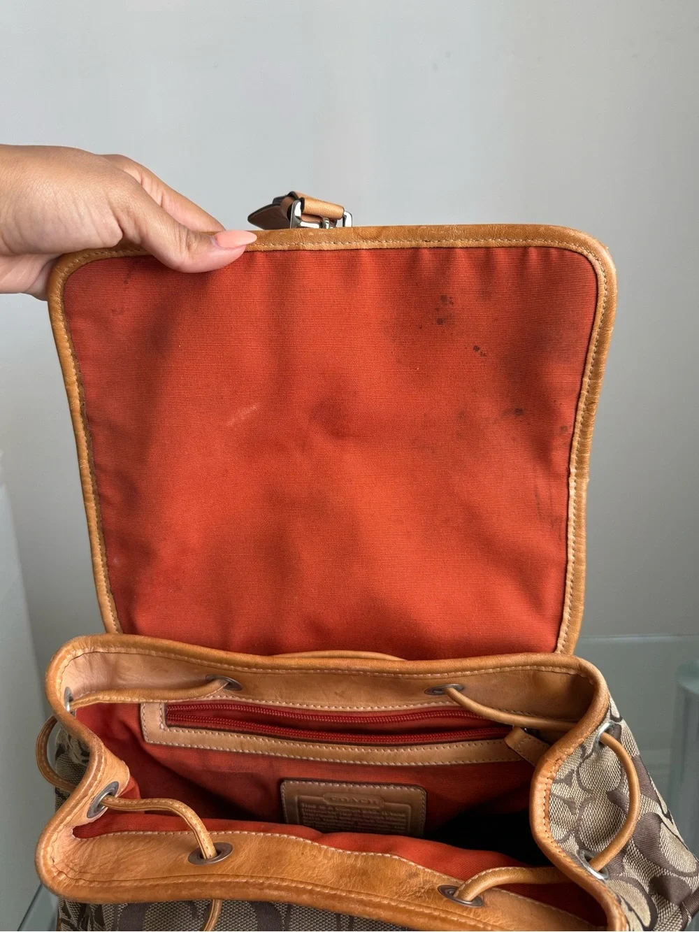 Coach backpack brown
