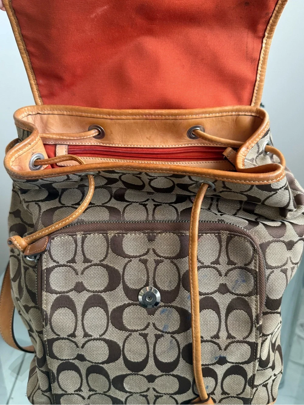 Coach backpack brown