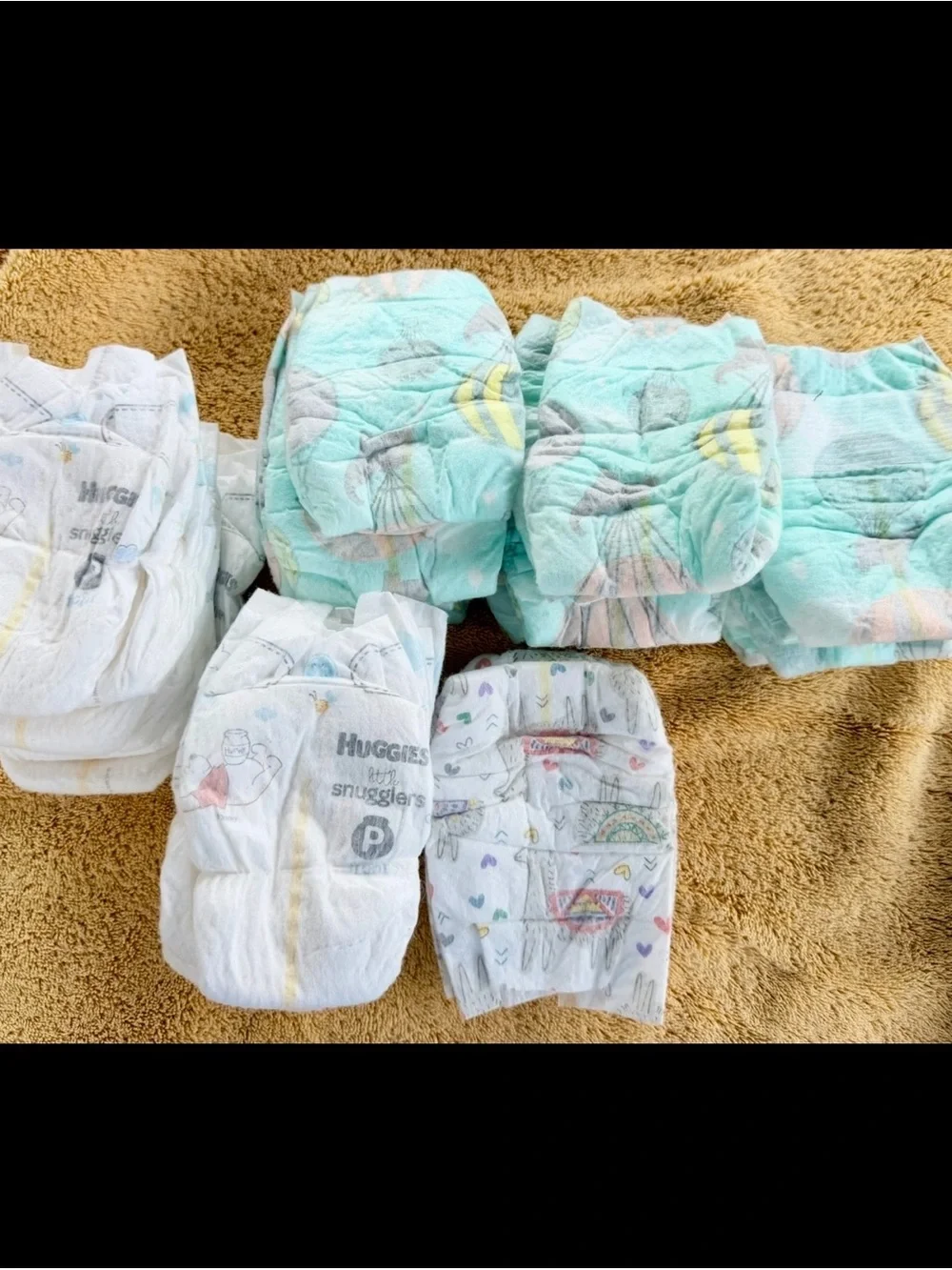 Lot of 32 SZ Preemie Baby or Doll Diapers unisex Different Brands Huggies ect