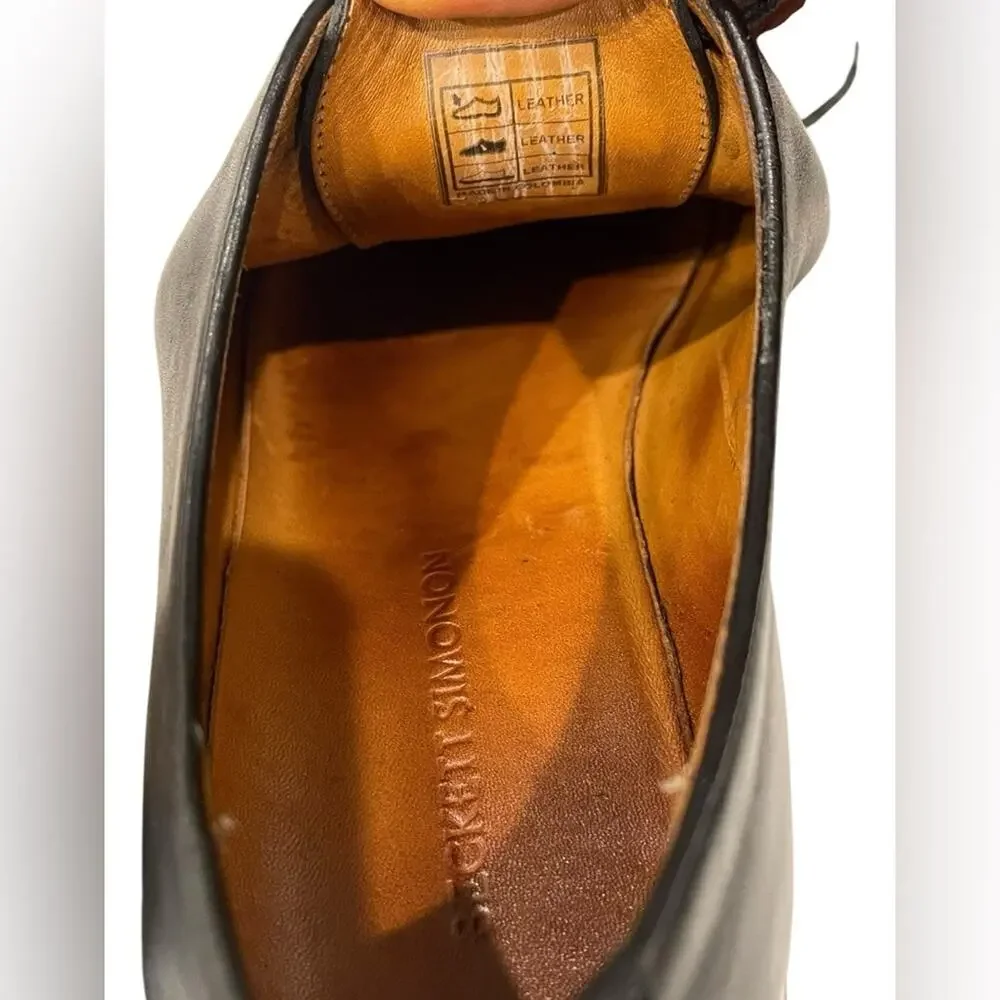 Beckett Simonon full-grain Black Leather Oxfords Shoe Size:9.5