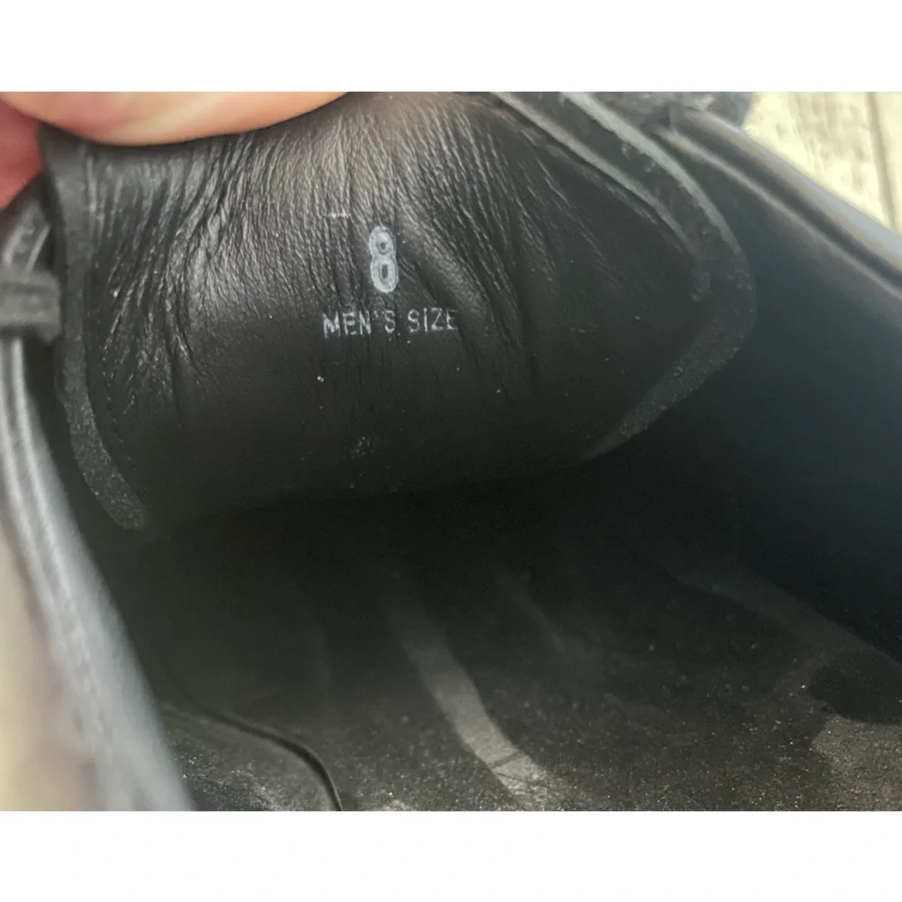 TOD'S Made in Italy Rubber Pebble Sole Wingtip Shoes in Black Size UK 8 /9‎ $895
