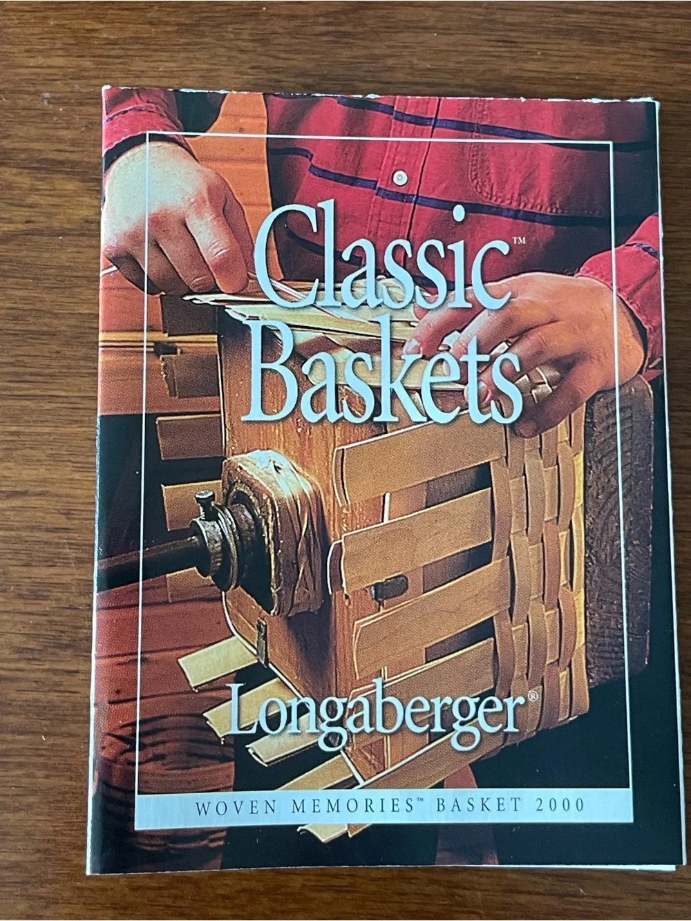 Longaberger Basket Woven Memories Yr 2000 Material Cover Plastic Liner Vintage