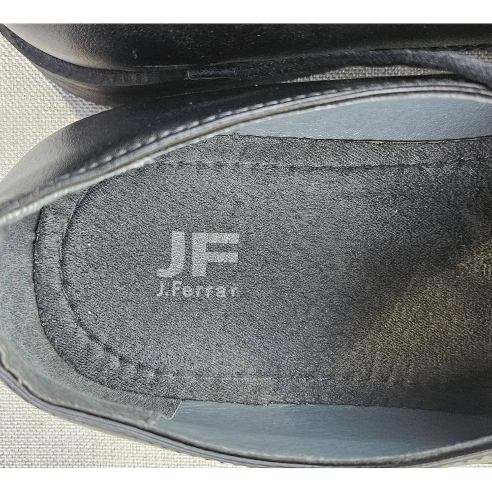 J‎ Ferrar JF Derby Squared Toe Dress Shoes Black Lace Up Formal 014-2902 Mens 8M