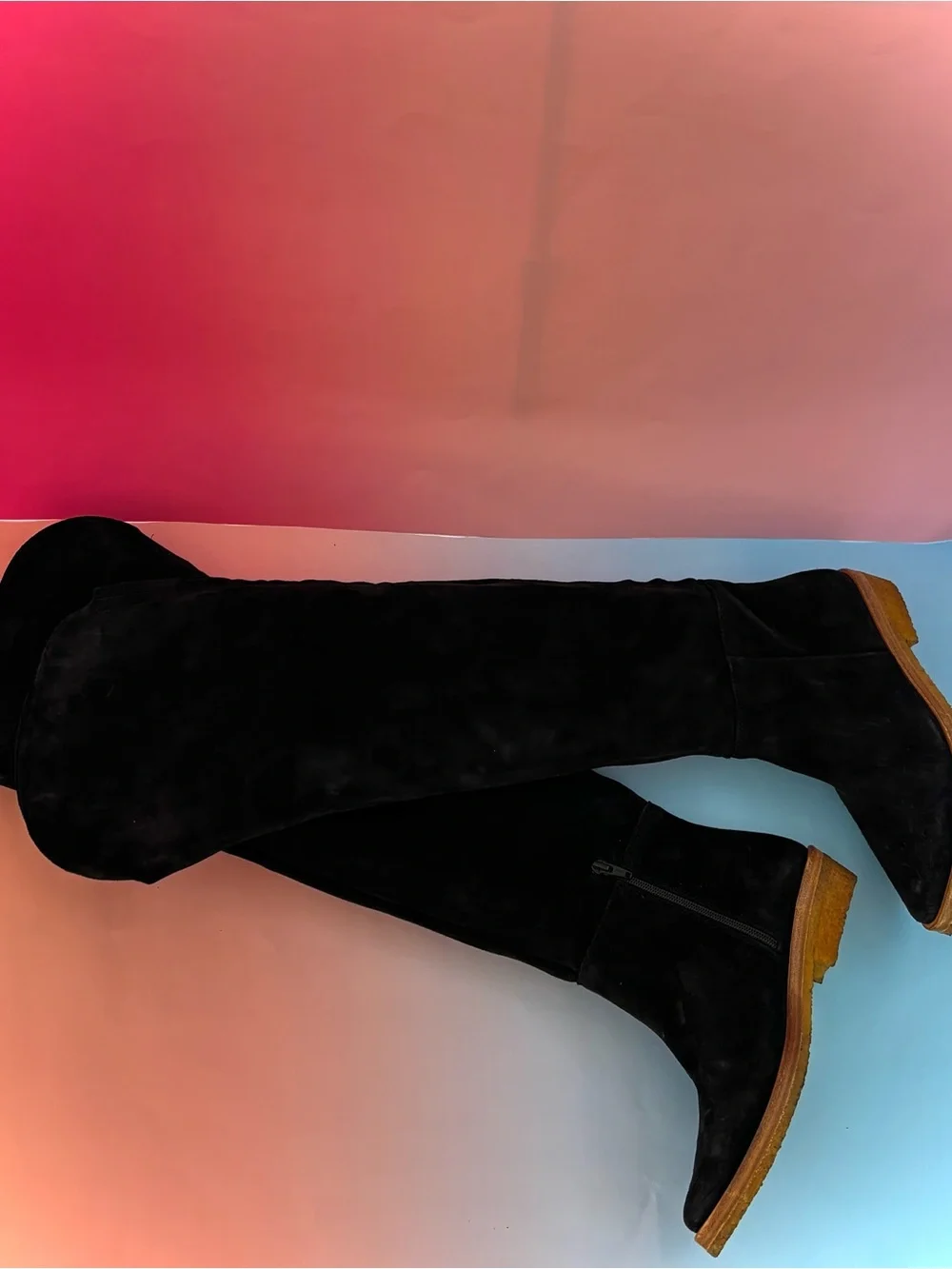 Free People Banks -over the Knee- black Riding Boots