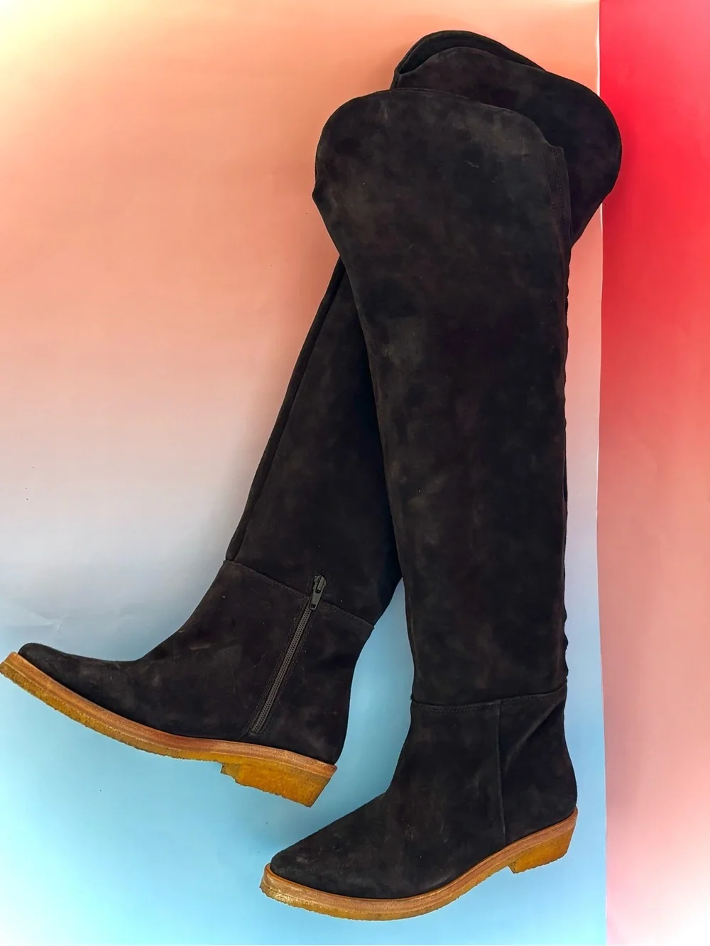 Free People Banks -over the Knee- black Riding Boots