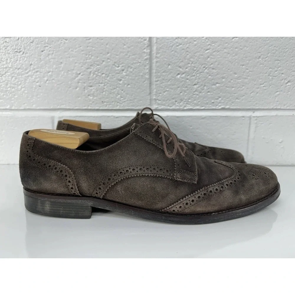 Tommy Bahama Oxford Dress Shoe Brown Suede Wingtip Brogue‎ / Men's 13 D