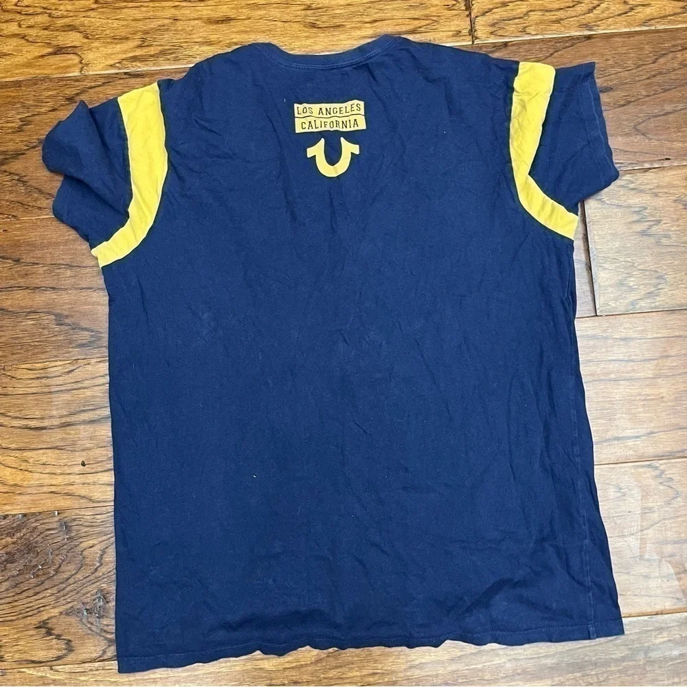 True religion short sleeve throwback‎ football crew tee