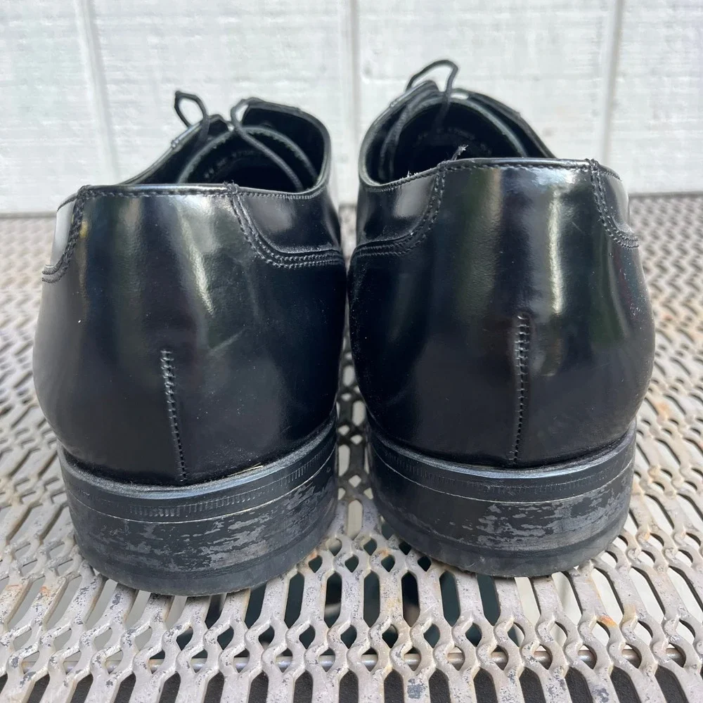 Florsheim Oxford Shoes Men 11 3E Black Leather Cap Toe Brogue 17067-01