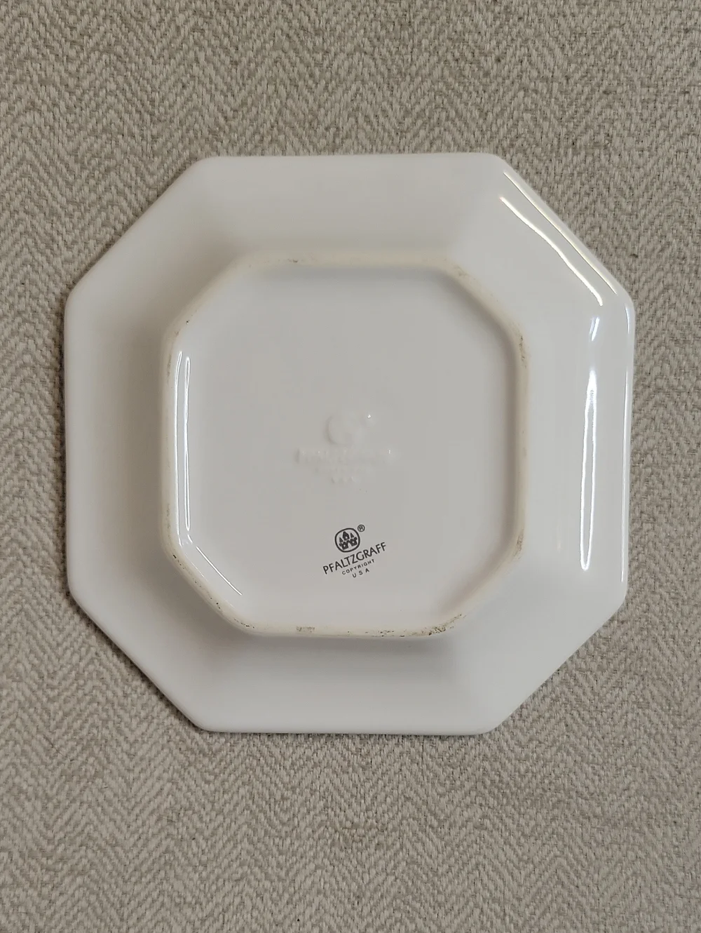 VTG Pfaltzgraff Christmas Heritage Octagonal Mint Tray Candy Dish Made in USA