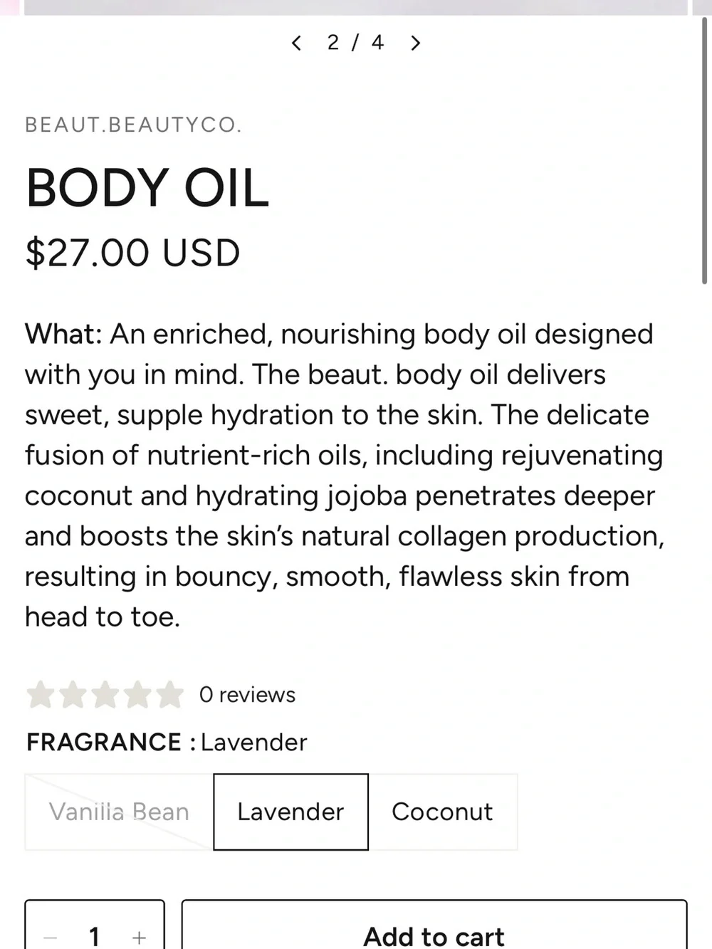 Beaut. Beauty Co. lavender body