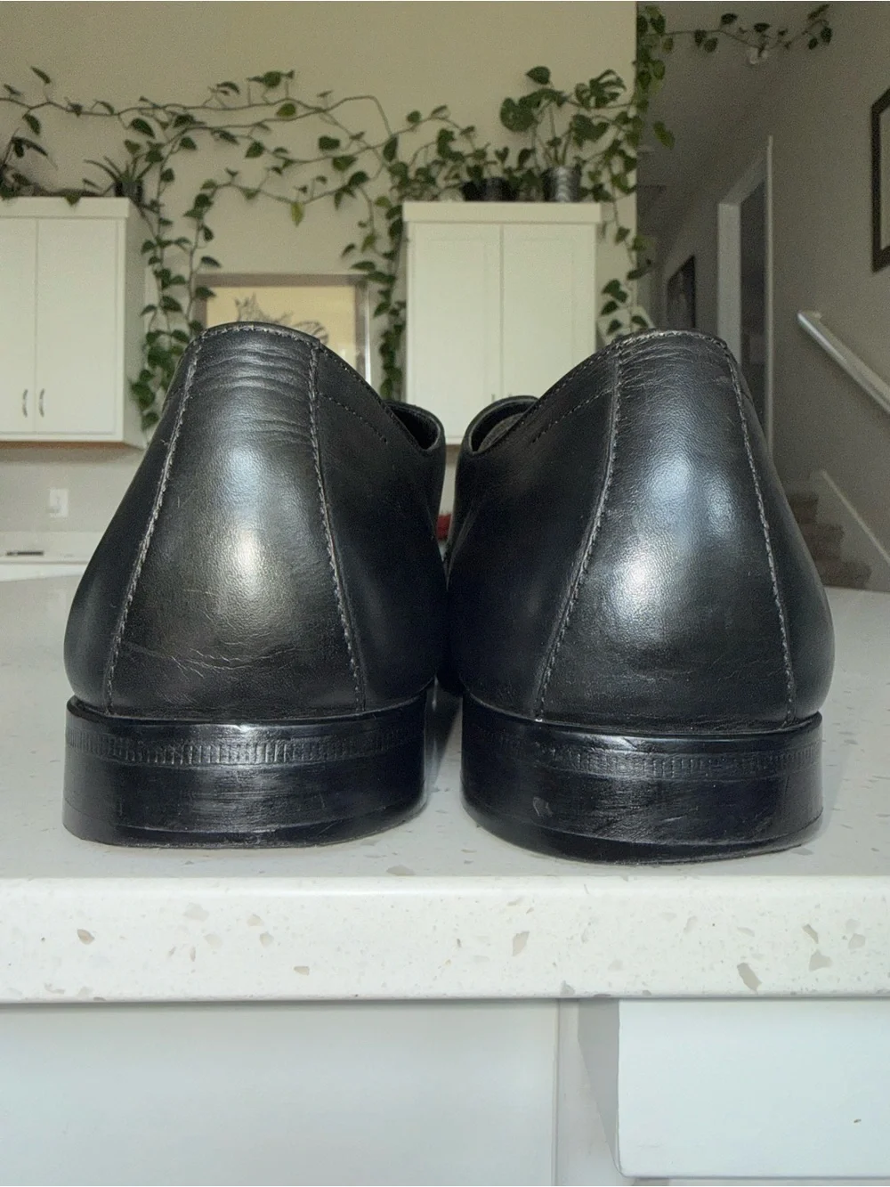 Hugo Boss Black Leather Lace-Up Oxfords