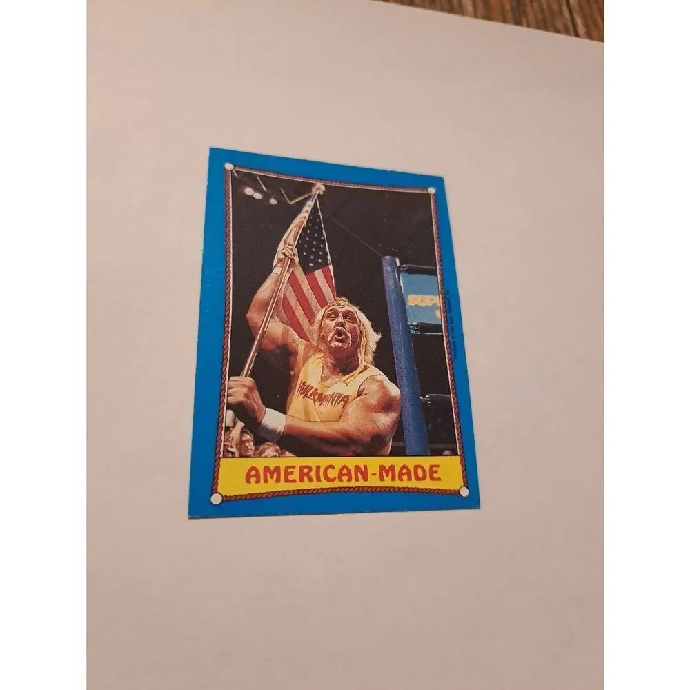 1987 Topps WWF Hulk Hogan #35 American Made Wrestling Trading Card Vintage