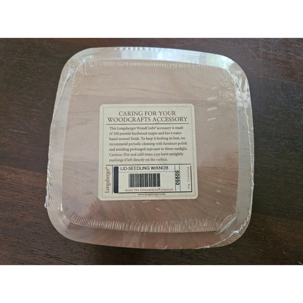 Longaberger At Home Garden Seedling Basket Lid Maple Brown Woodcrafts 50950