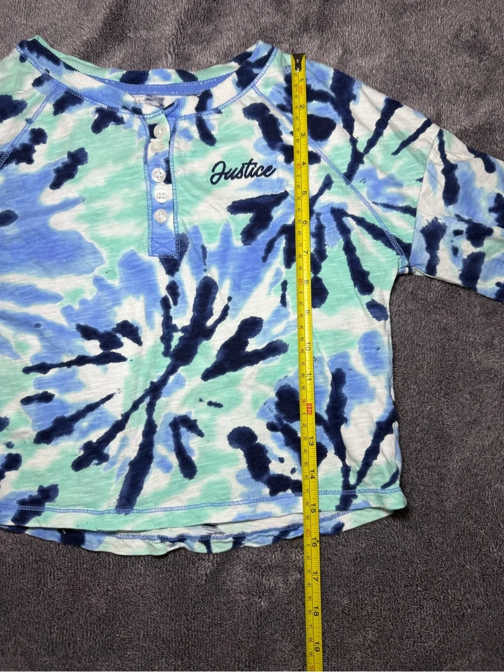 Justice dye size