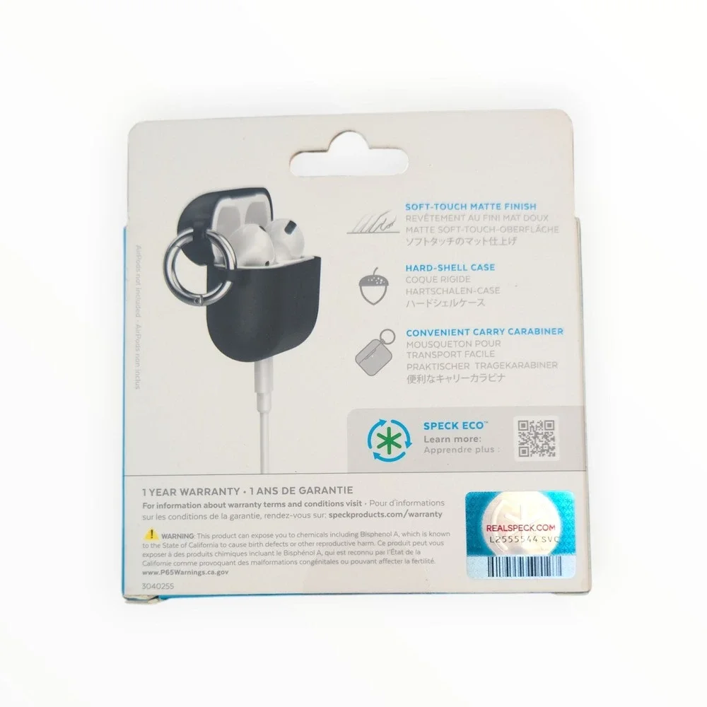 F3-O Speck Presidio Case For Airpods Pro (Gen 1 &‎ 2) Black