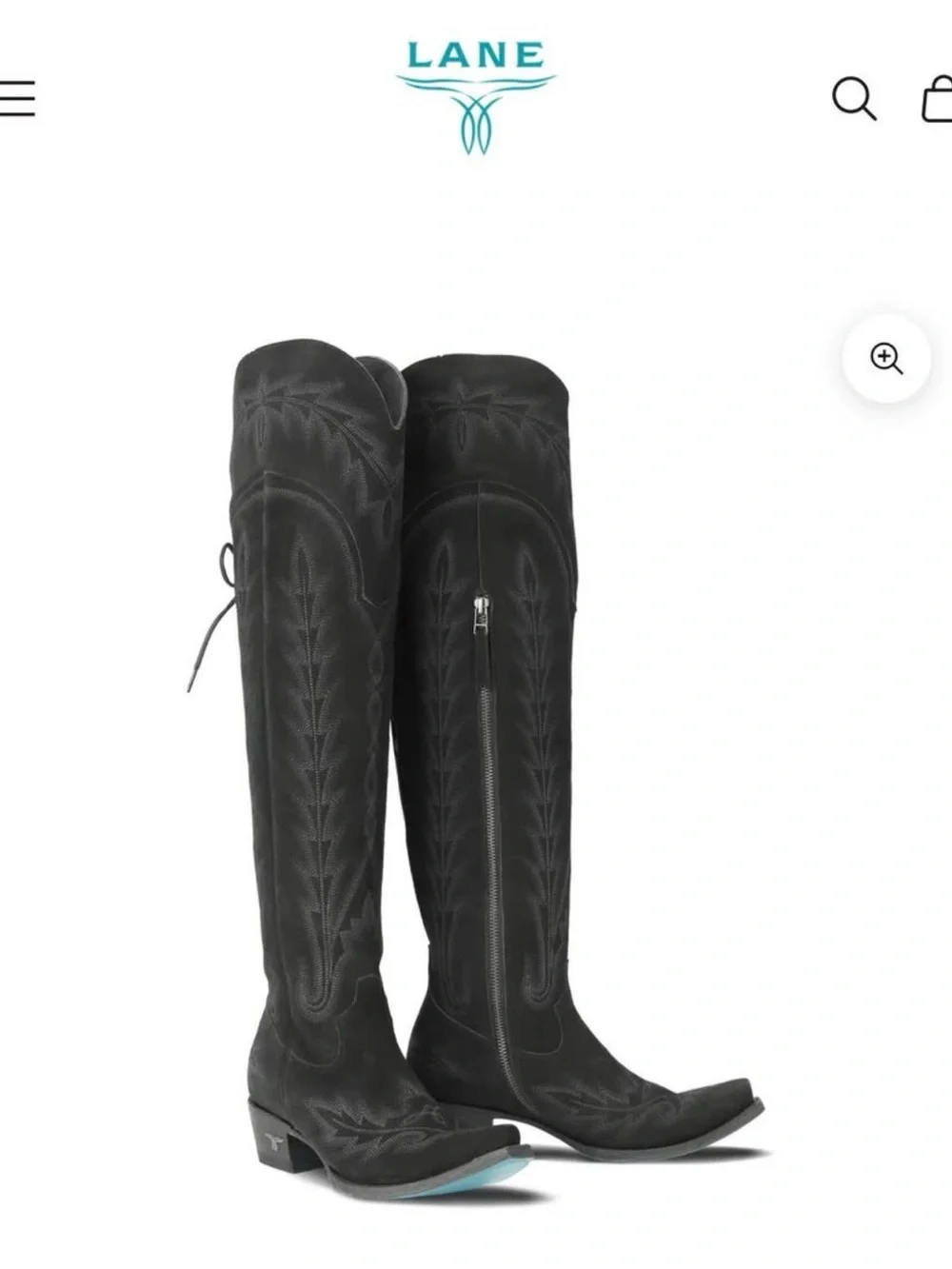 Lane boots black over