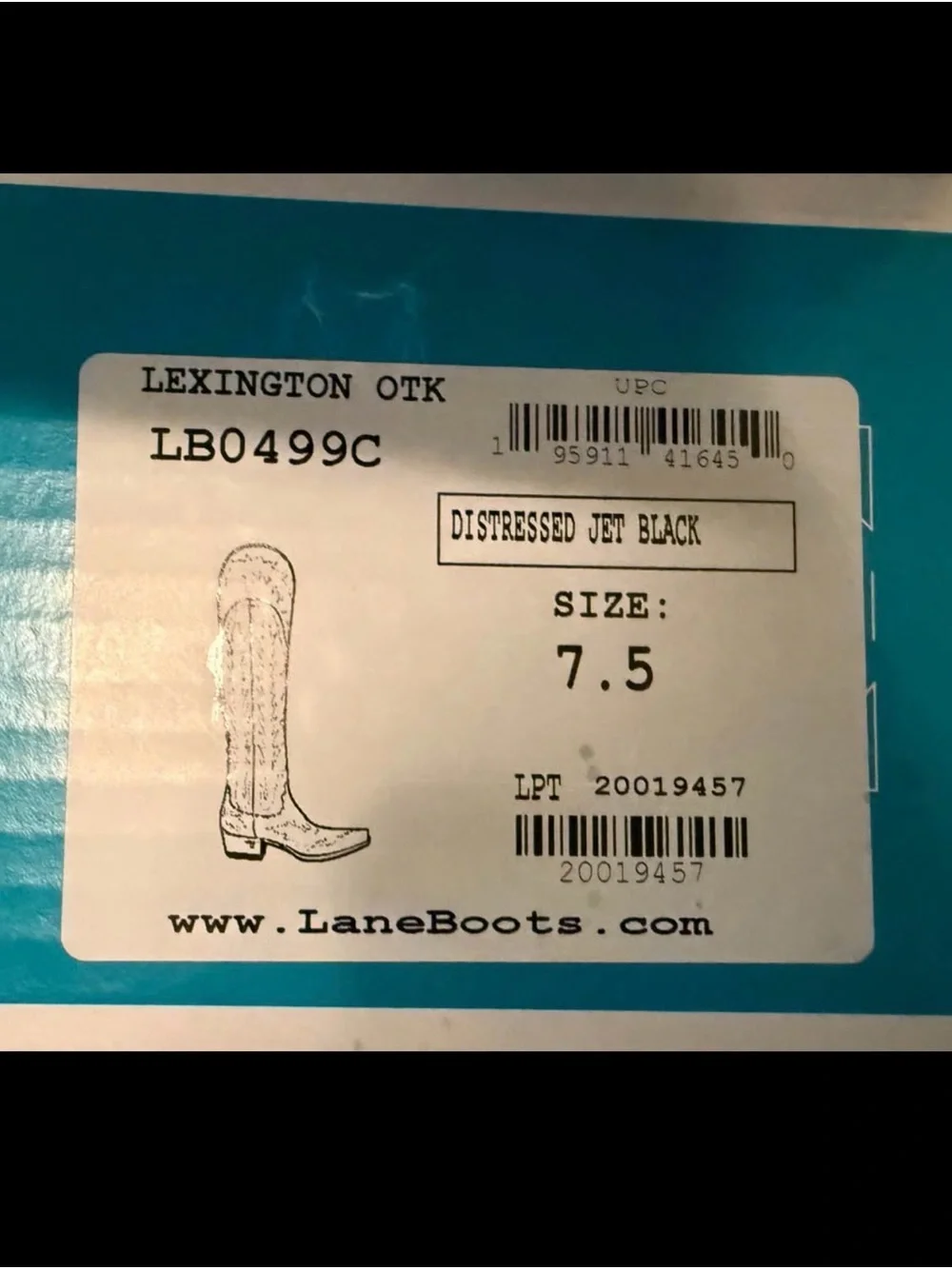 Lane boots black over