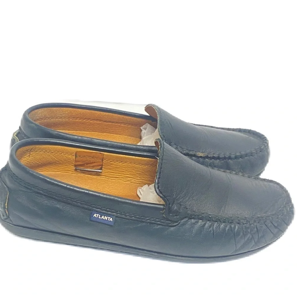 Atlanta Moccasin kids black Penny Loafers size 4.5