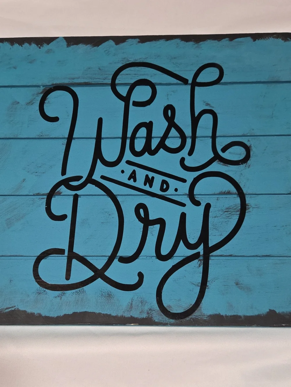 Blue And Black Farmhouse Distressed Laundry Sign 18x11