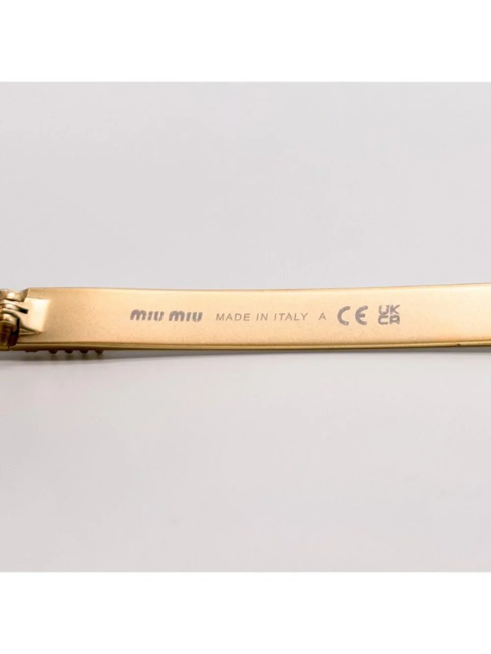 New Miu Miu MUB51S 22M20V Gold Women Round Sunglasses SMU B51