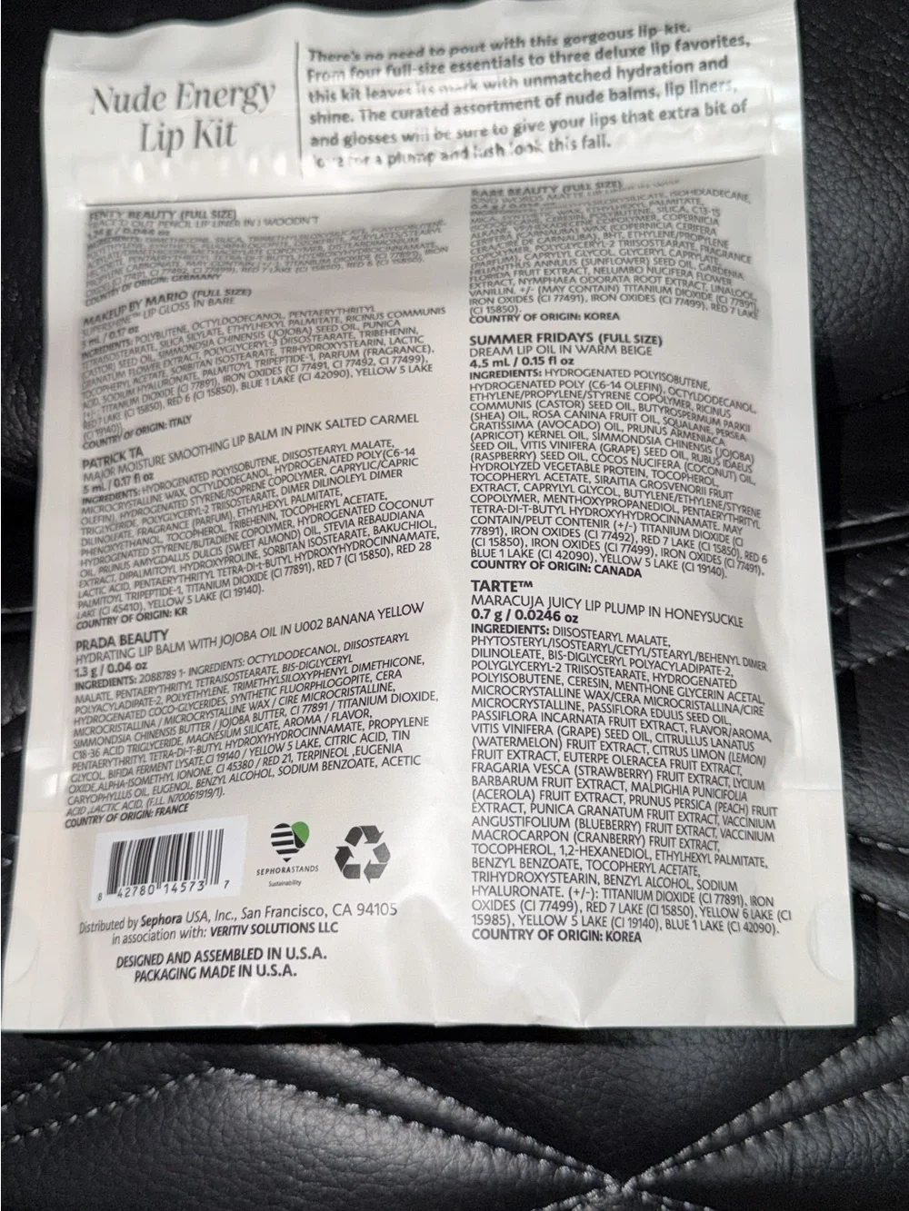Sephora sampler kit