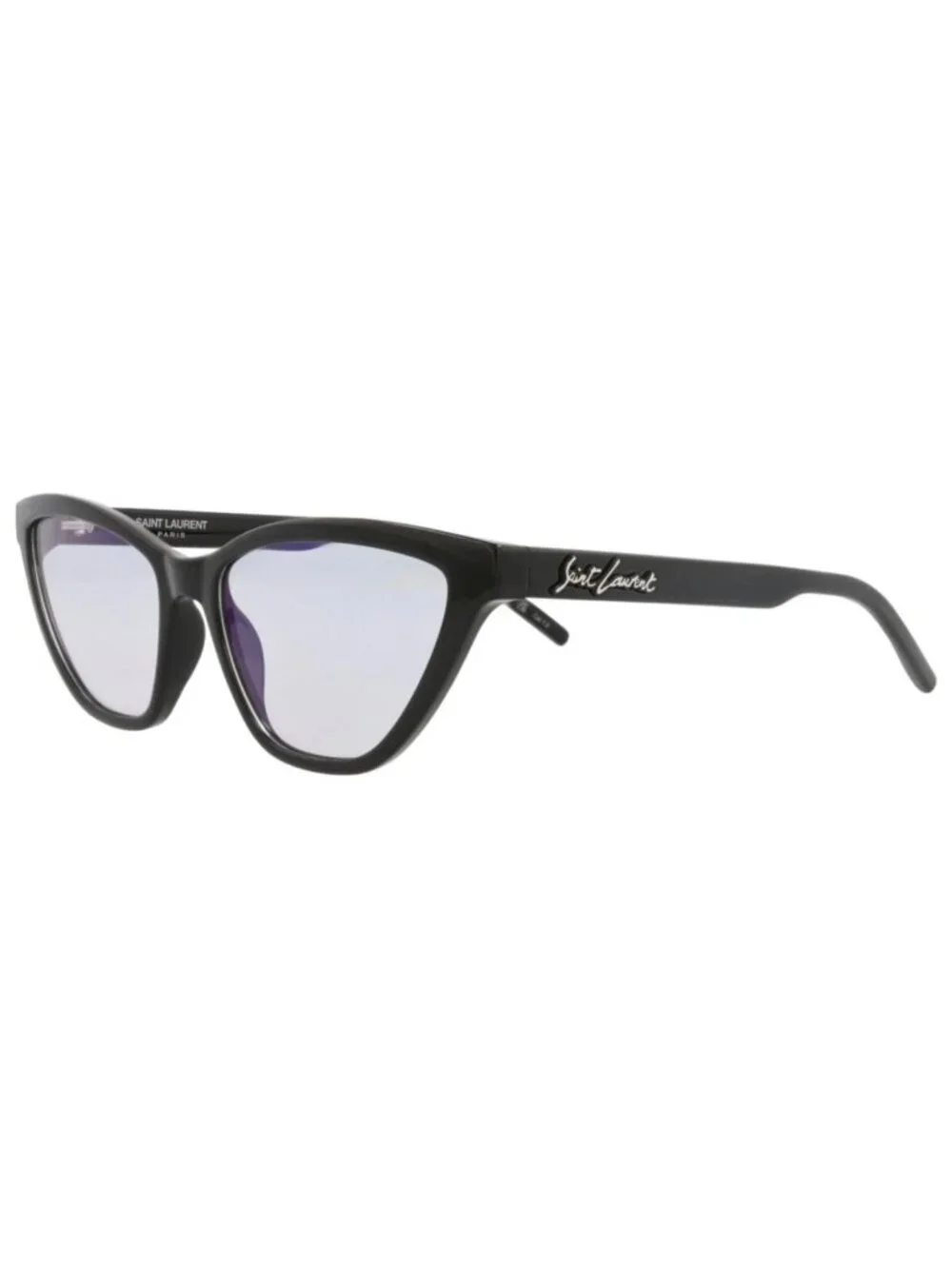 New Saint Laurent Women's Sunglasses Cat Eye Injection Frame Black Black Grey