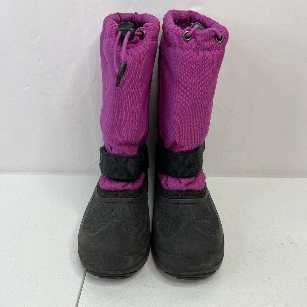 Kamik Size 4 Kids Snow Boots Pink Magenta Black Waterproof Winter Outdoor