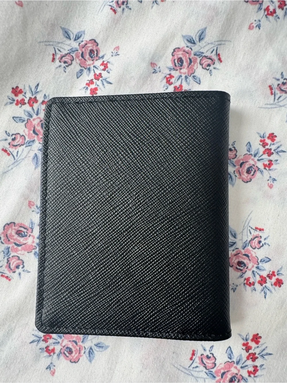 True Religion Black Bi-Fold Wallet with Gold Logo