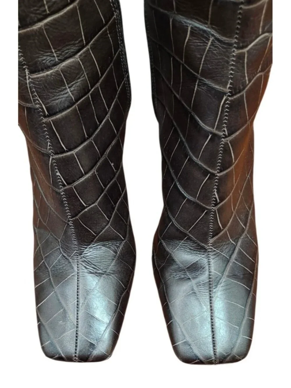 SCHUTZ brown croc