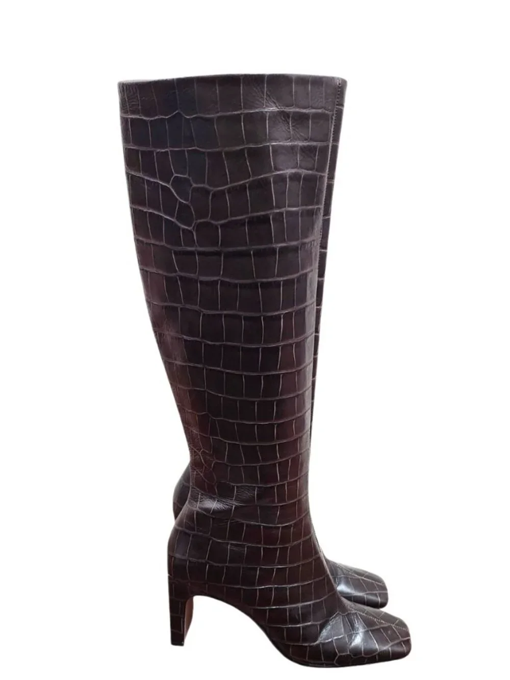 SCHUTZ brown croc