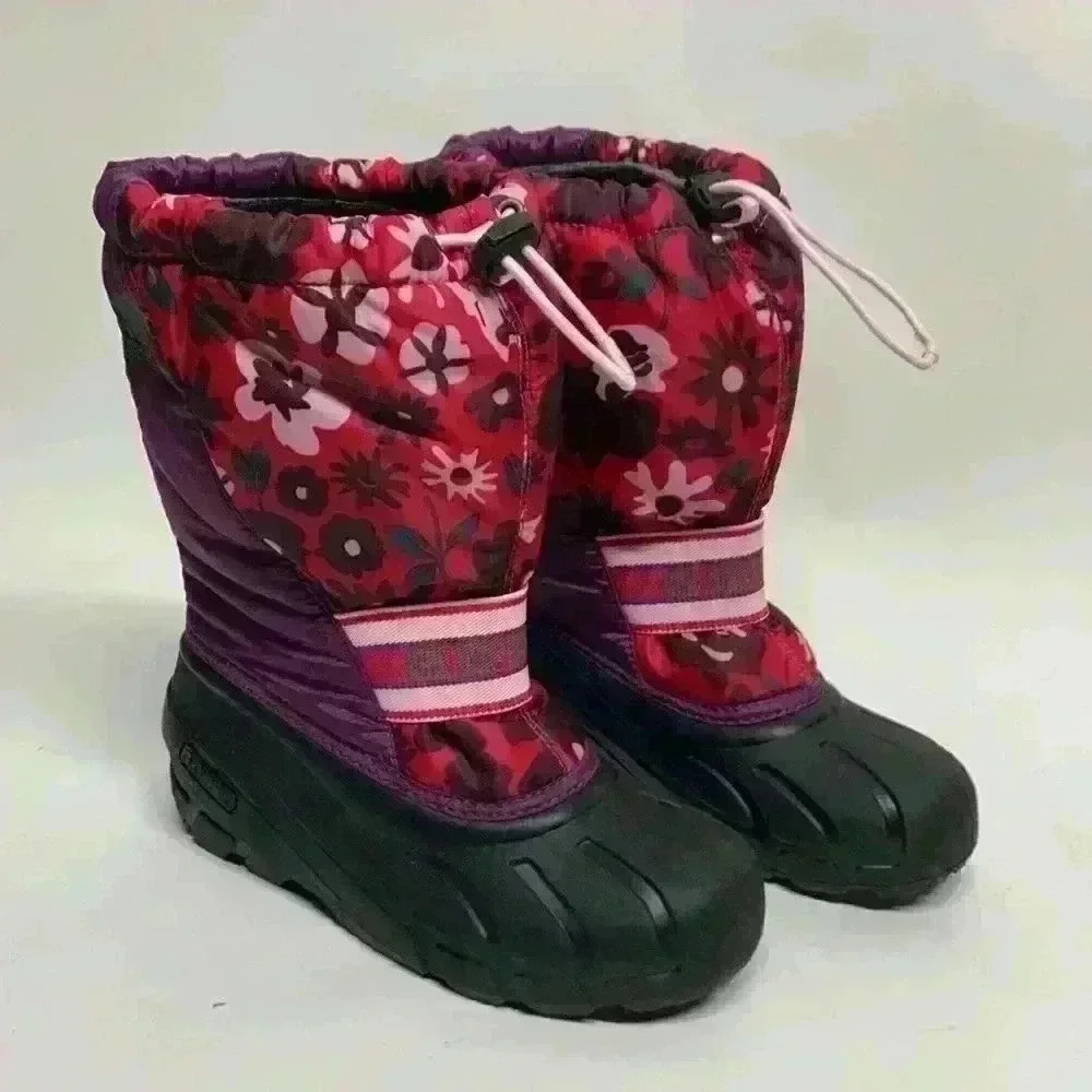 Sorel size 5 winter boots Warm lining elastic closure