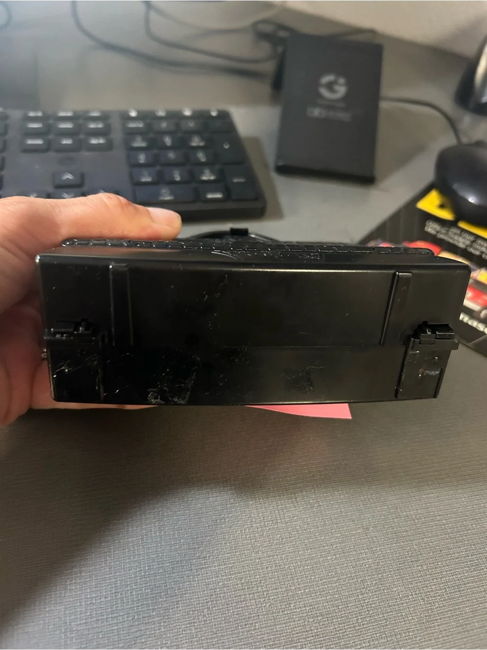 Black Croc-Embossed Post- it Dispenser