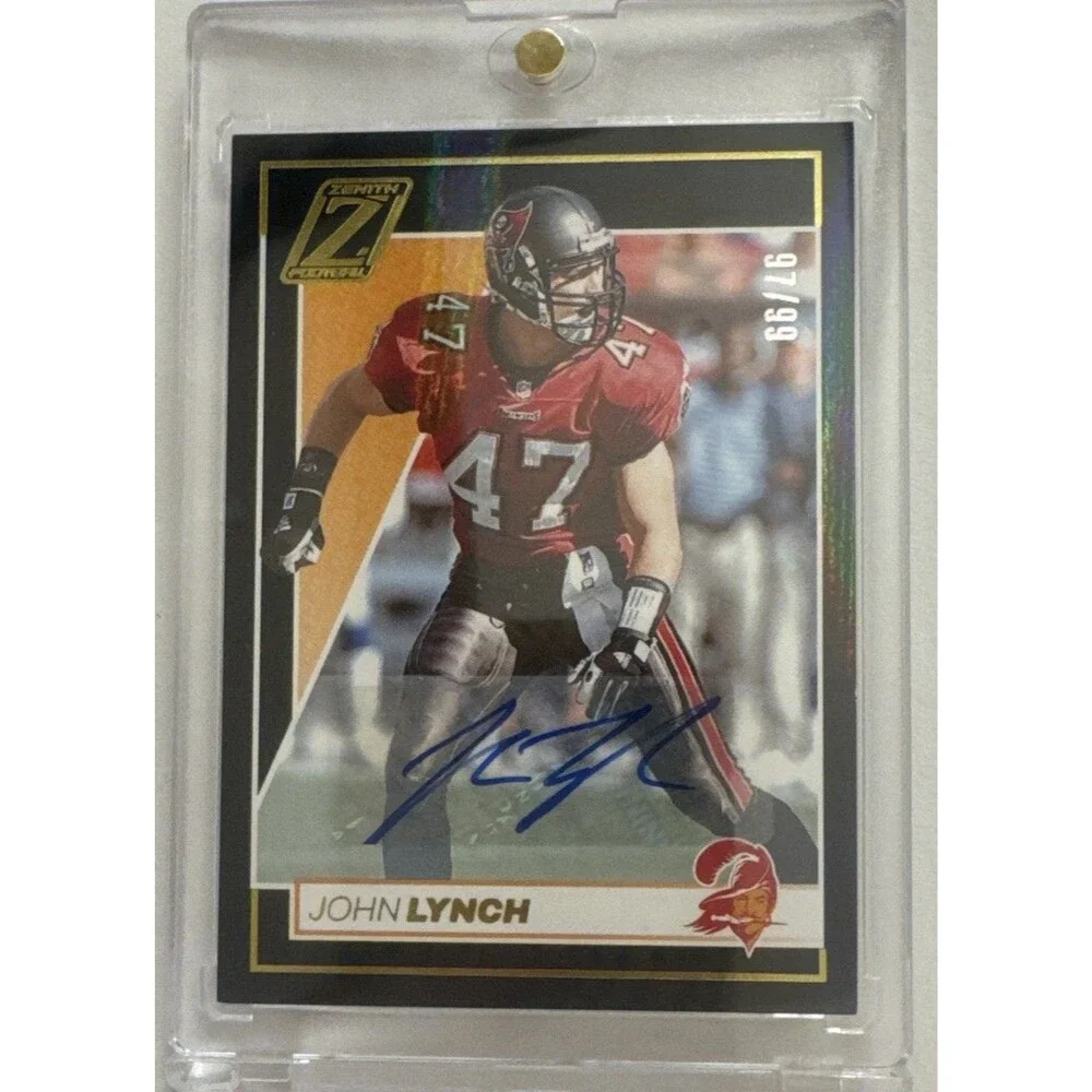 2024 Panini Zenith - John Lynch #95 Red Zone Autographs /99  Jersey #97/99