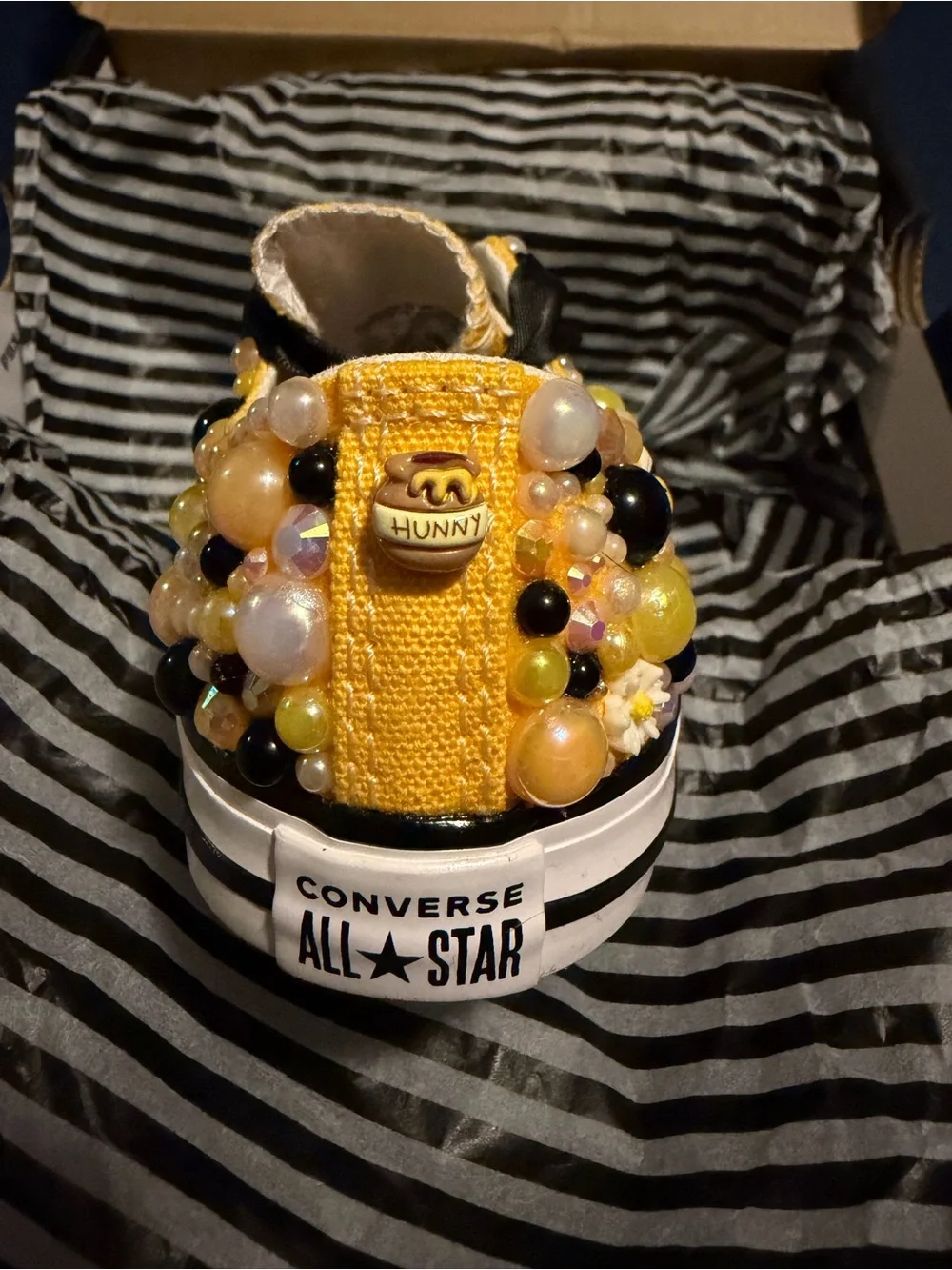 Custom Hand beaded Converse Chuck Taylors