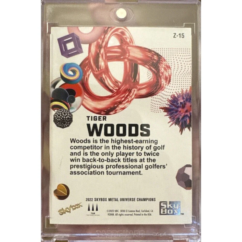 2022 Skybox Metal Universe Champions Z-Force Tiger Woods Z-15