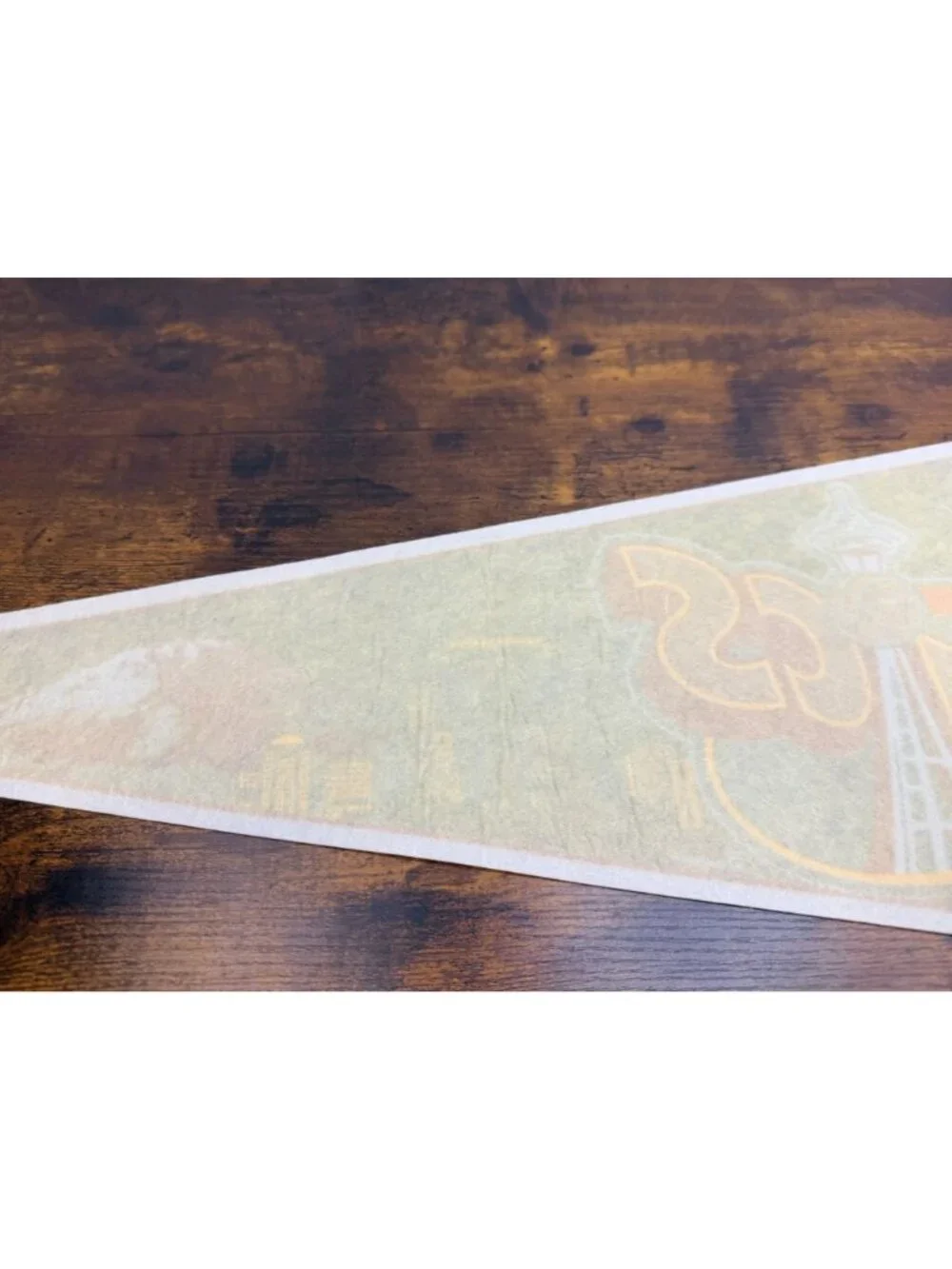 Seattle Supersonics 1994 NBA Vintage Pennant With Space Needle & Skyline Design